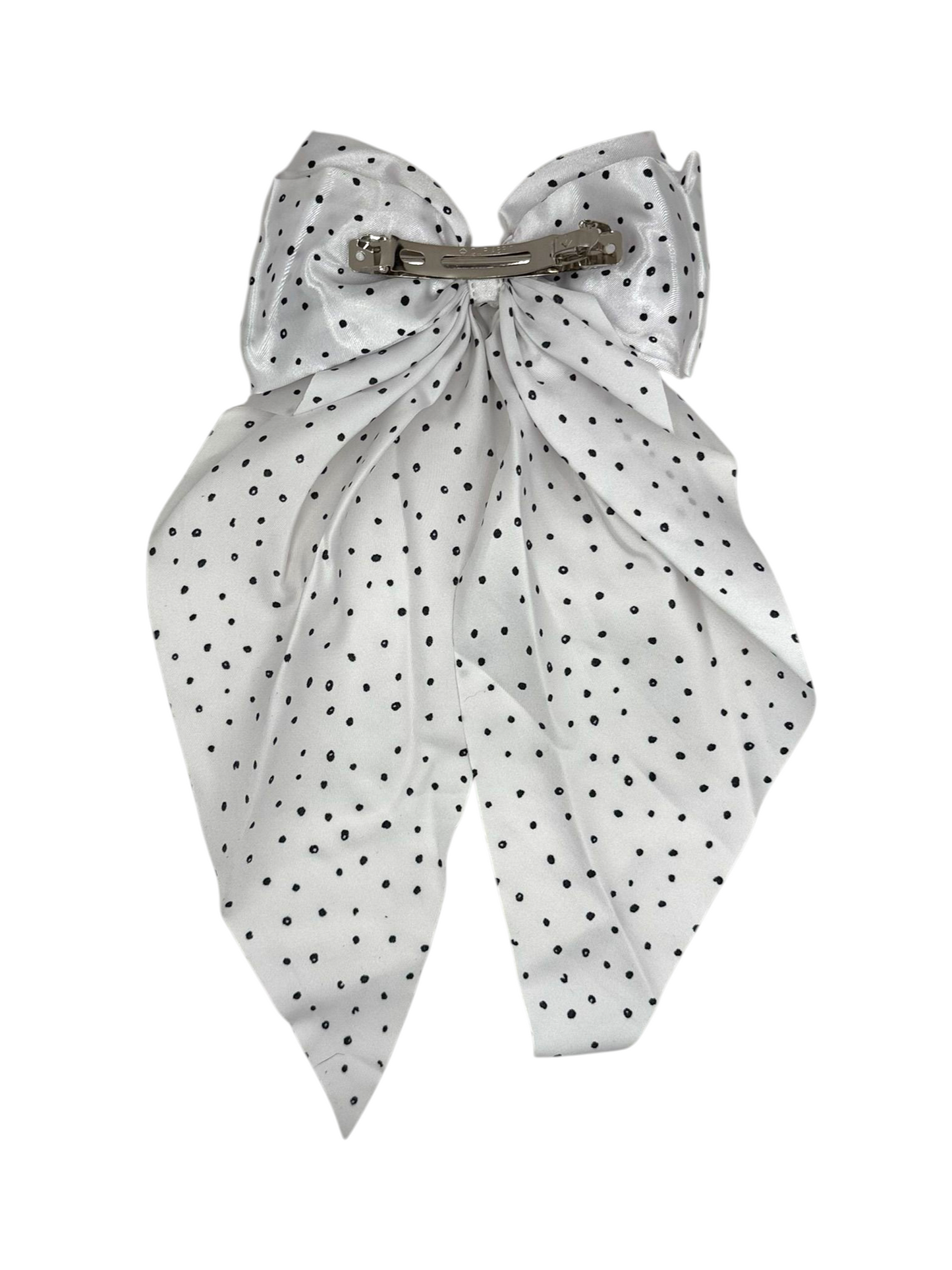 Black & White polka dot double bows