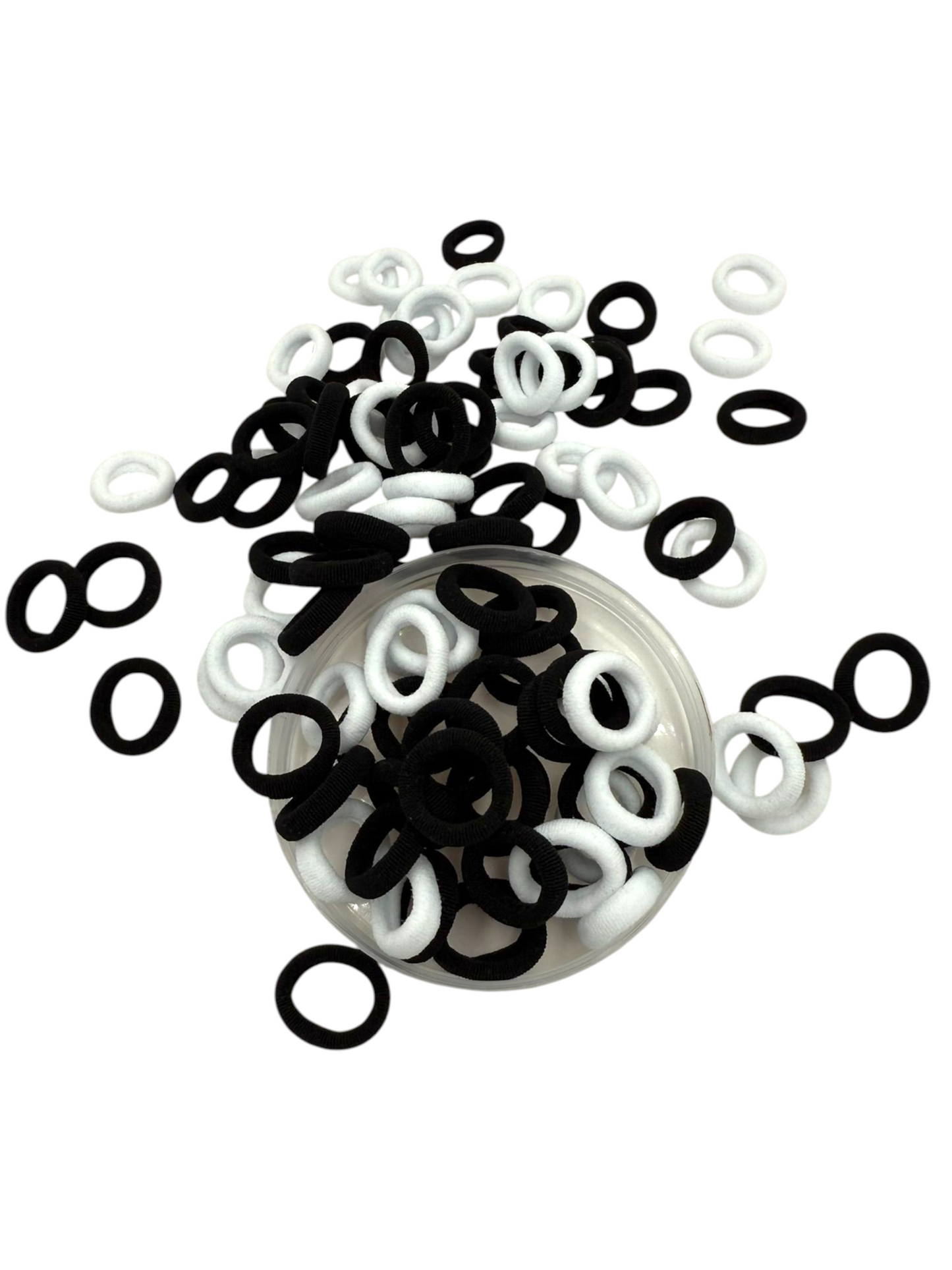 100-Small non elastic hair ties