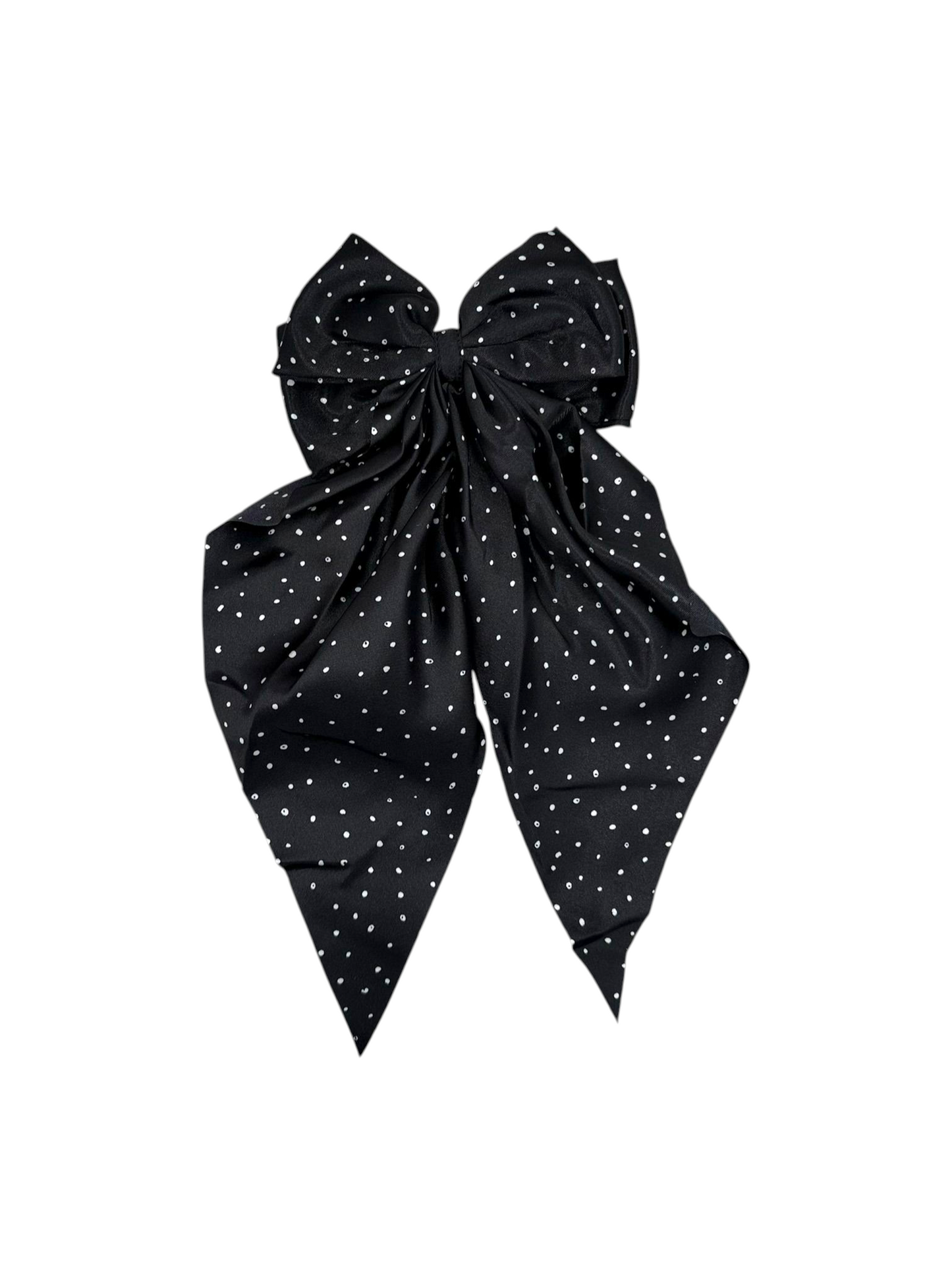 Black & White polka dot double bows