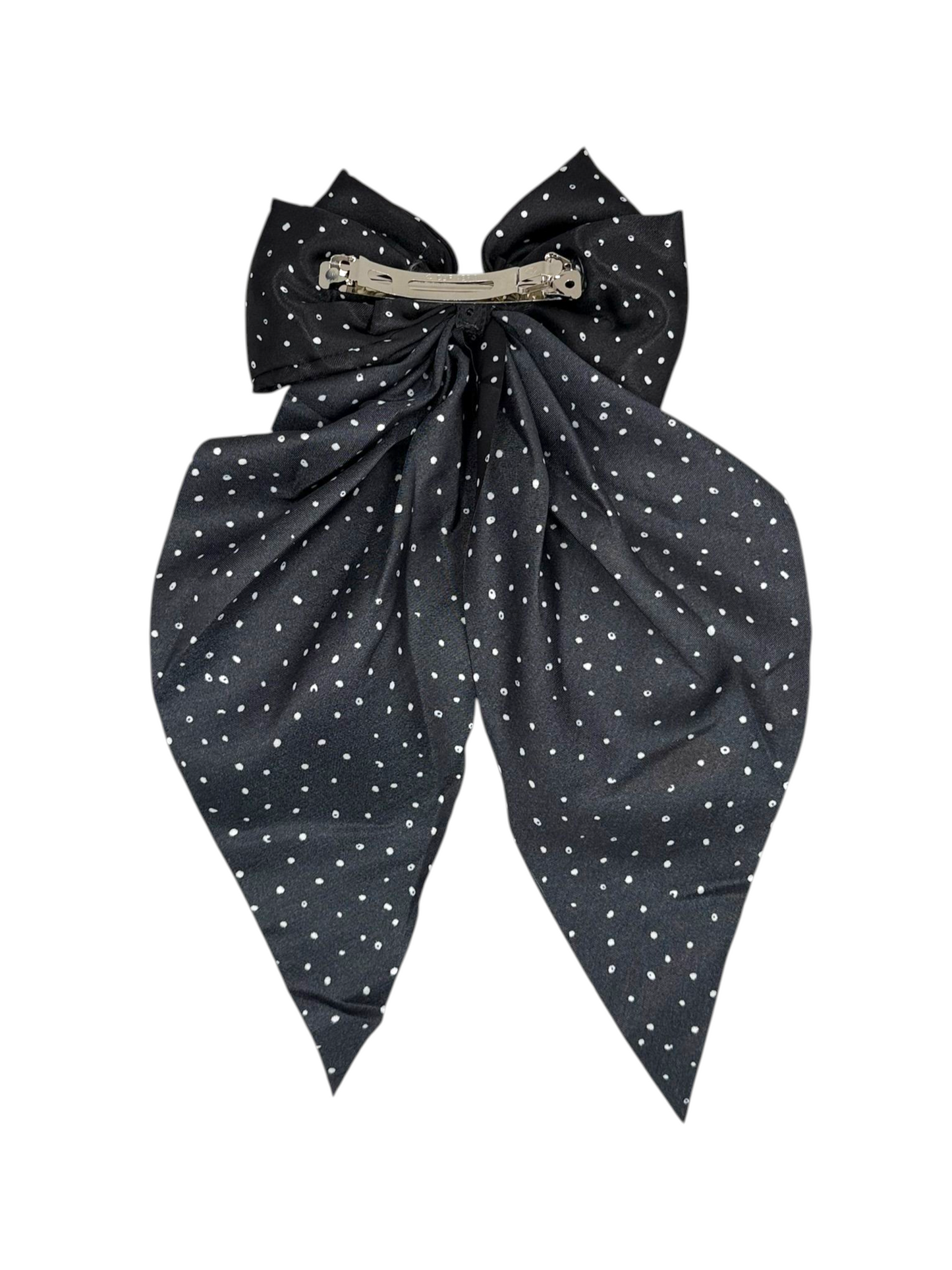 Black & White polka dot double bows