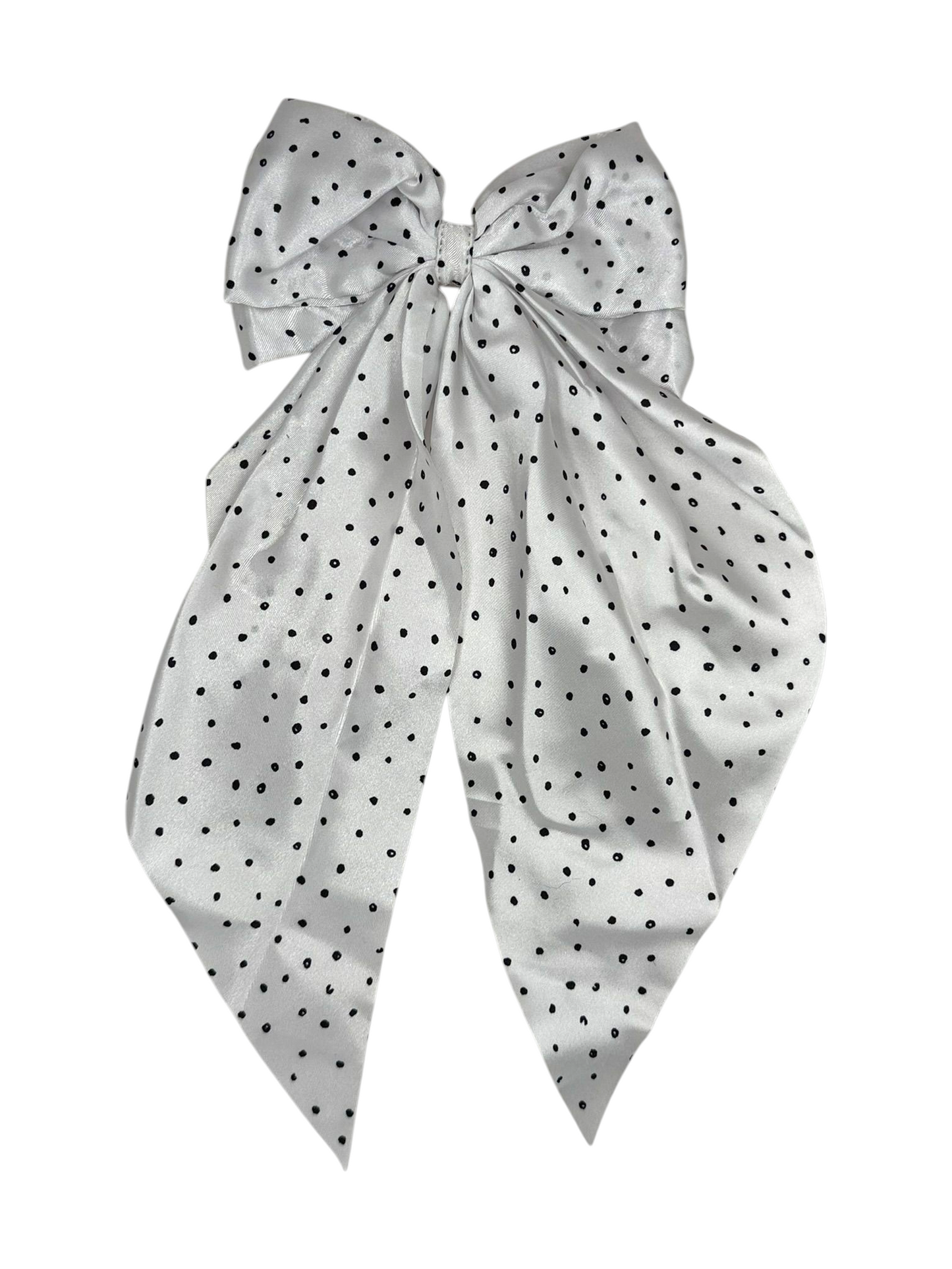 Black & White polka dot double bows