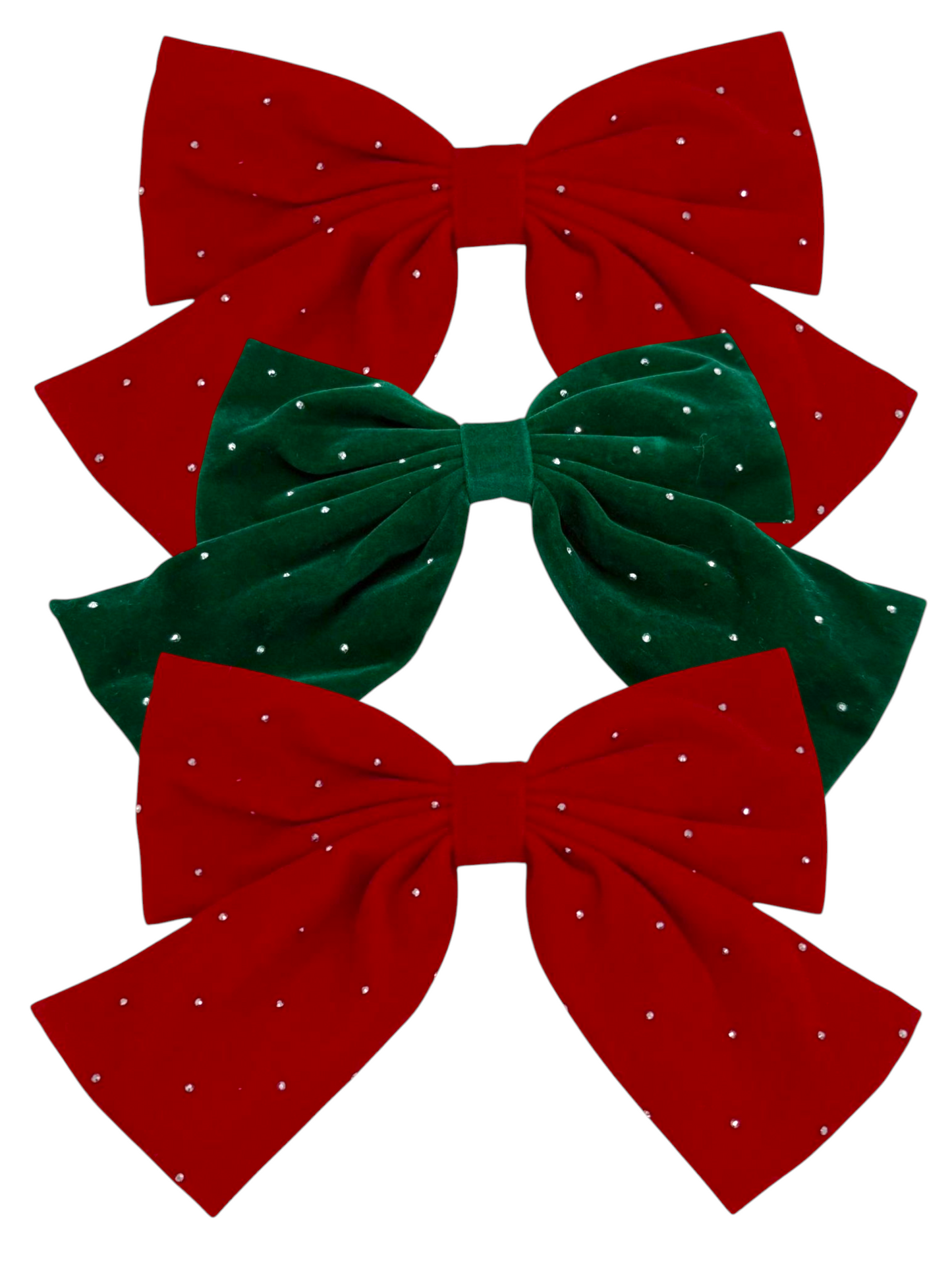 Red & Green Bling Bows