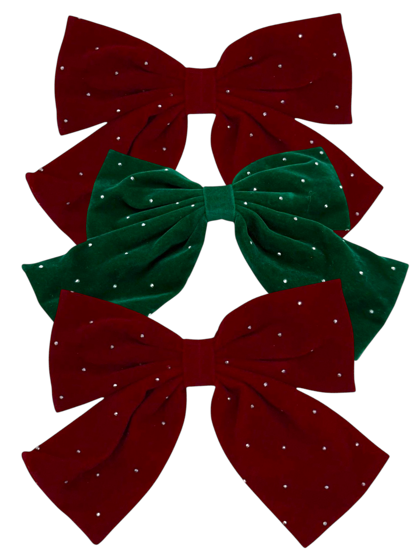 Red & Green Bling Bows