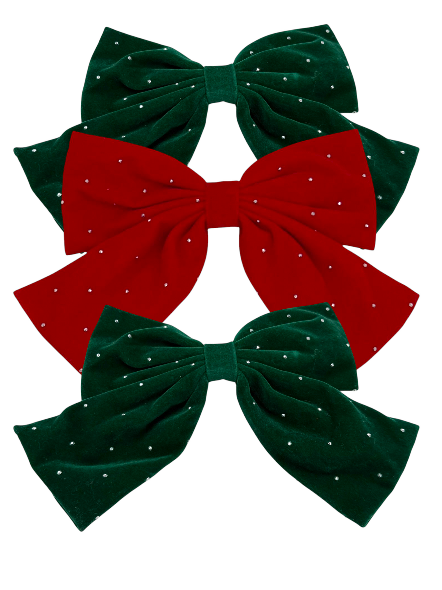 Red & Green Bling Bows