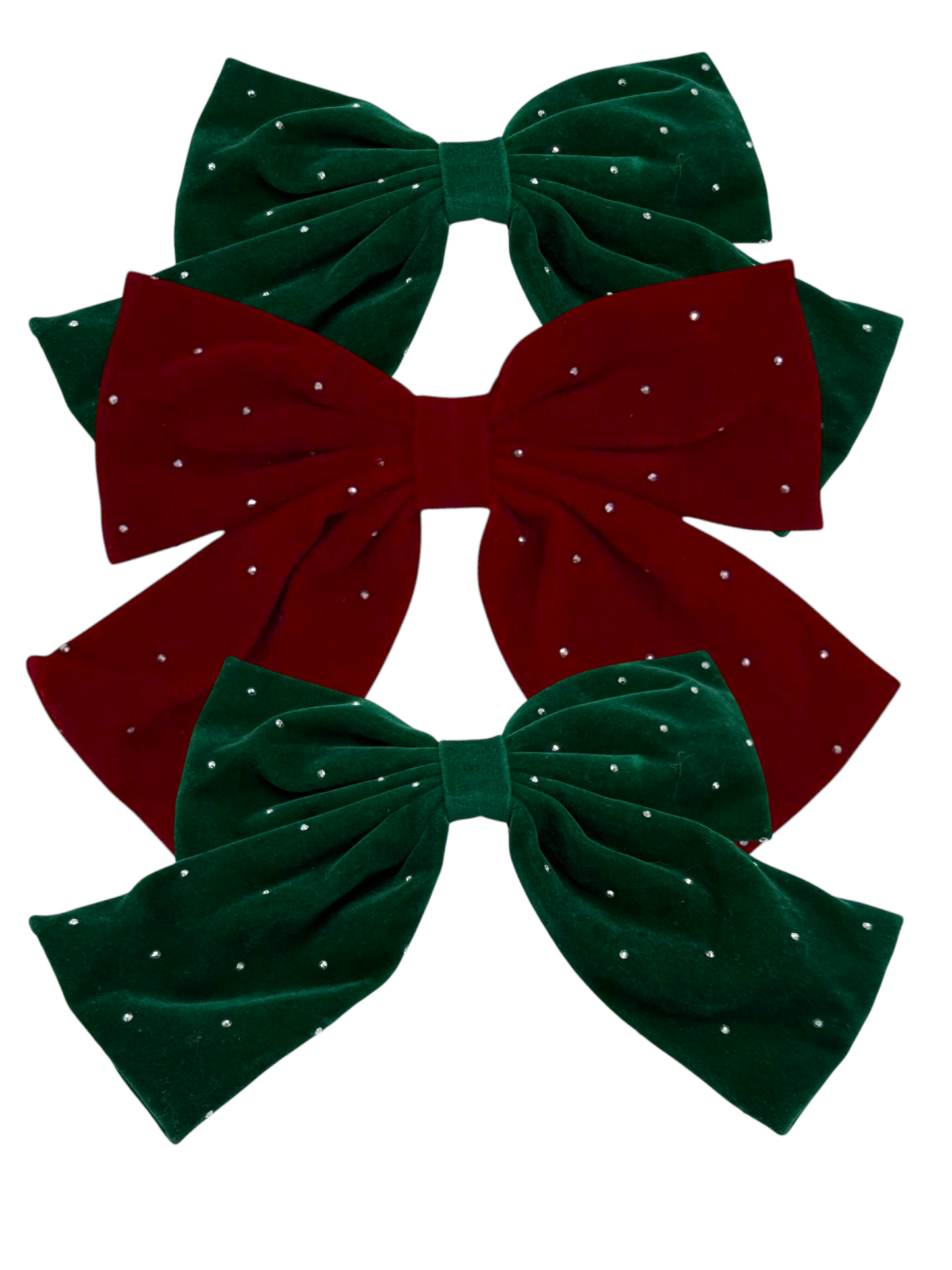 Red & Green Bling Bows