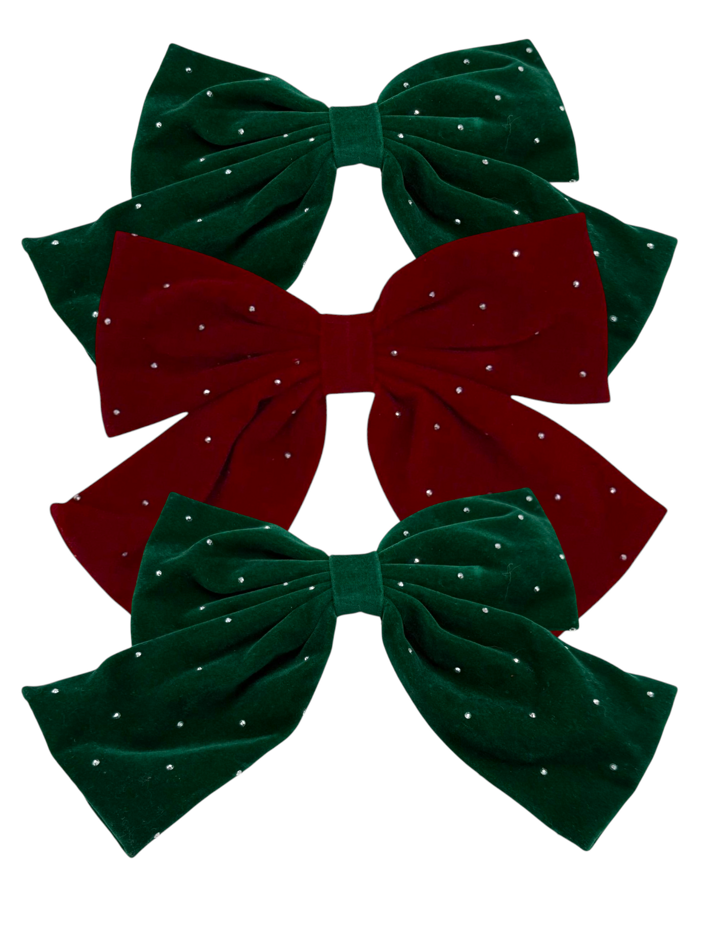 Red & Green Bling Bows