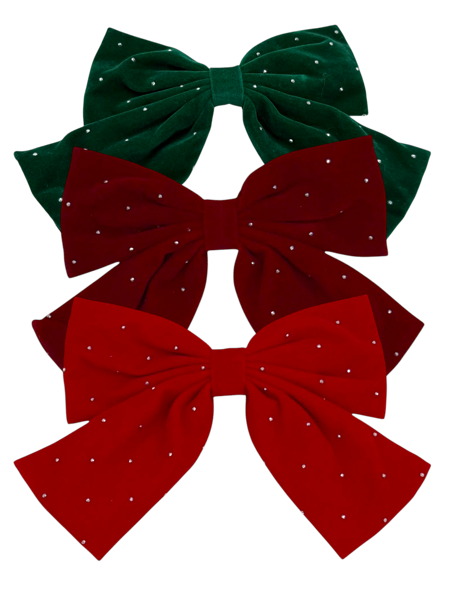 Red & Green Bling Bows