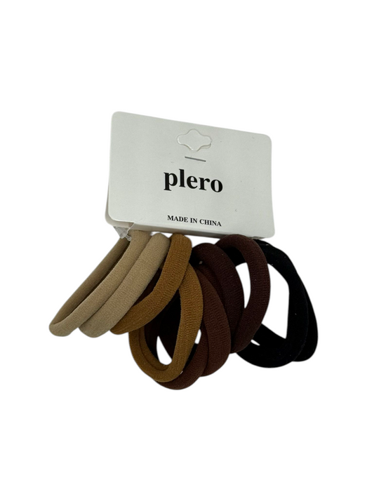 10 Brown Mixed Non-elastic hair ties