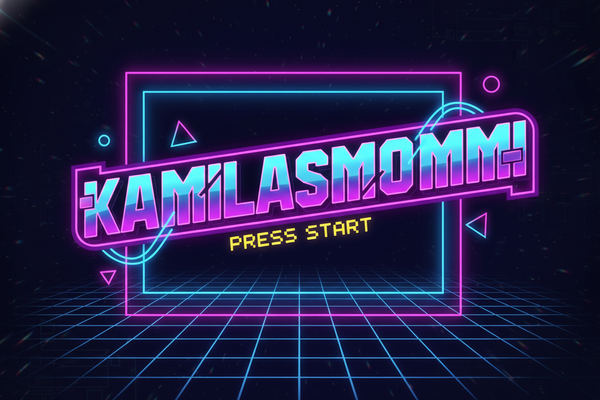 kamilasmommi 80s arcade logo